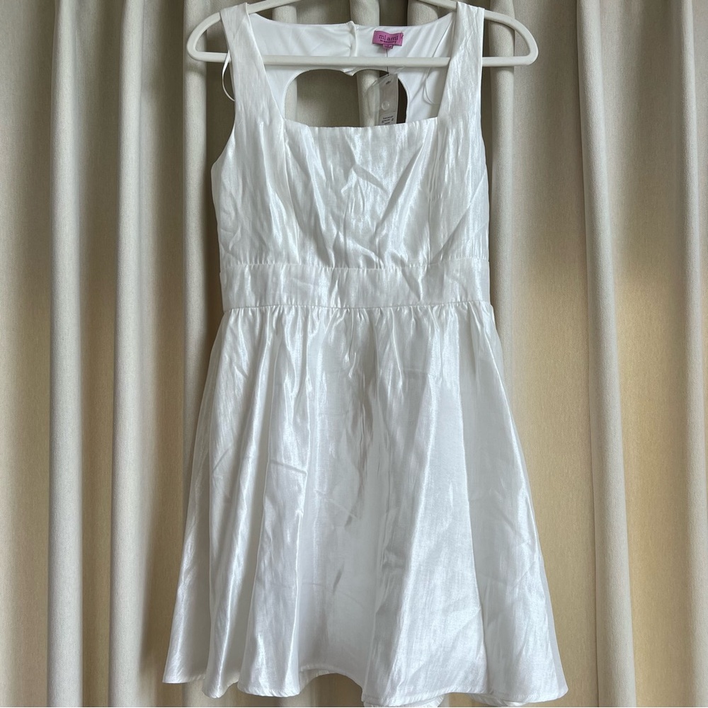 Francesca’s Miami NWT white heart cutout dress